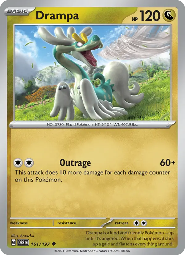 Drampa 161 Obsidian Flames (SV3) Pokemon Card