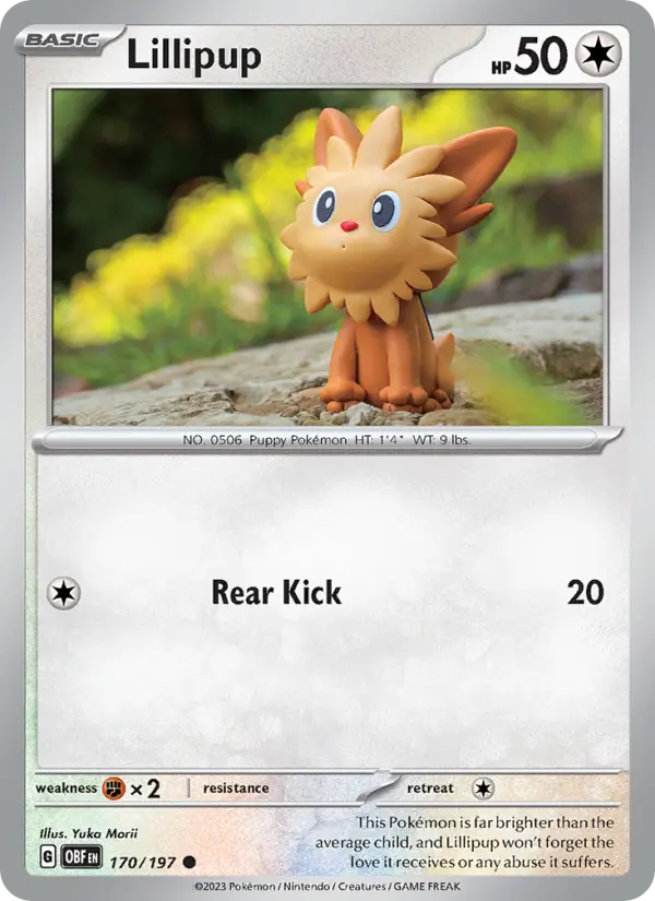Lillipup 170 Obsidian Flames (SV3) Pokemon Card