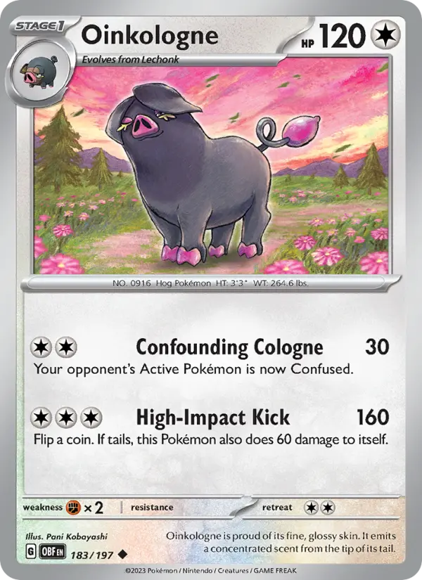 Oinkologne 183 Obsidian Flames (SV3) Pokemon Card