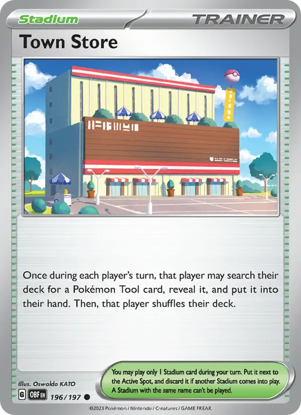 Town Store 196 Obsidian Flames (SV3) Pokemon Card
