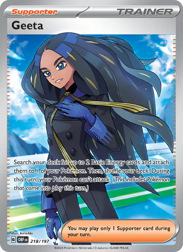 Geeta 218 Obsidian Flames (SV3) Pokemon Card