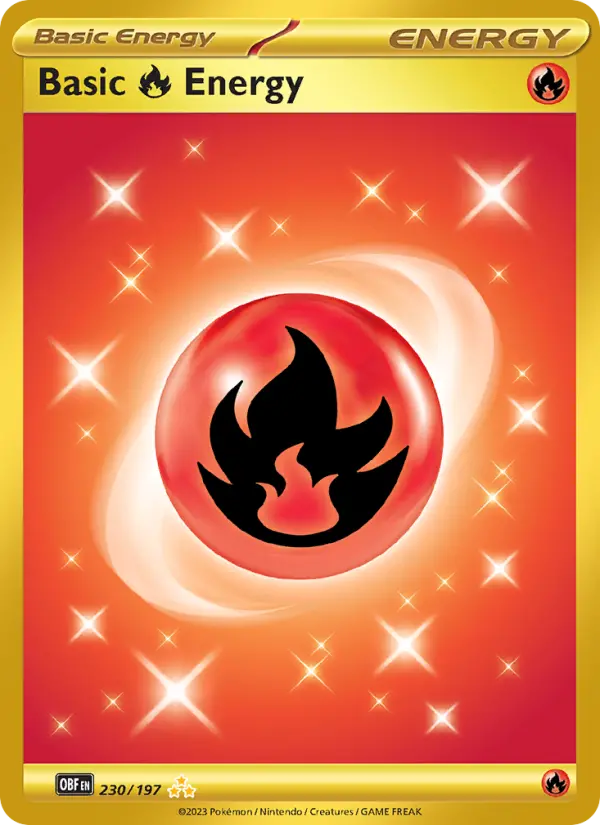 Basic Fire Energy 230 Obsidian Flames (SV3) Pokemon Card