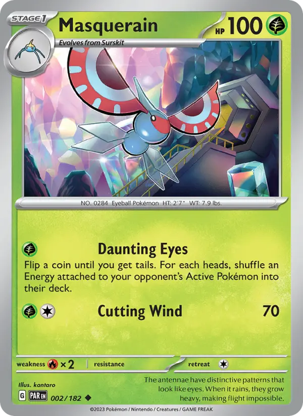 Masquerain 002 Paradox Rift (SV4) Pokemon Card