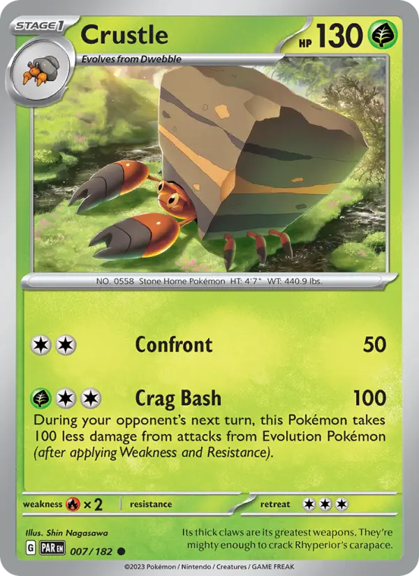 Crustle 007 Paradox Rift (SV4) Pokemon Card