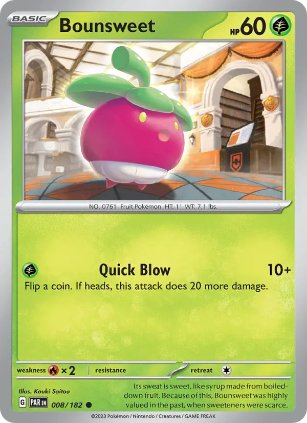 Bounsweet 008 Paradox Rift (SV4) Pokemon Card