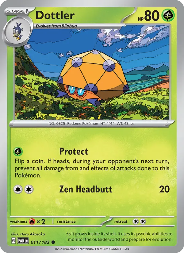 Dottler 011 Paradox Rift (SV4) Pokemon Card
