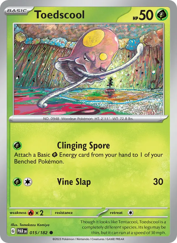 Toedscool 015 Paradox Rift (SV4) Pokemon Card