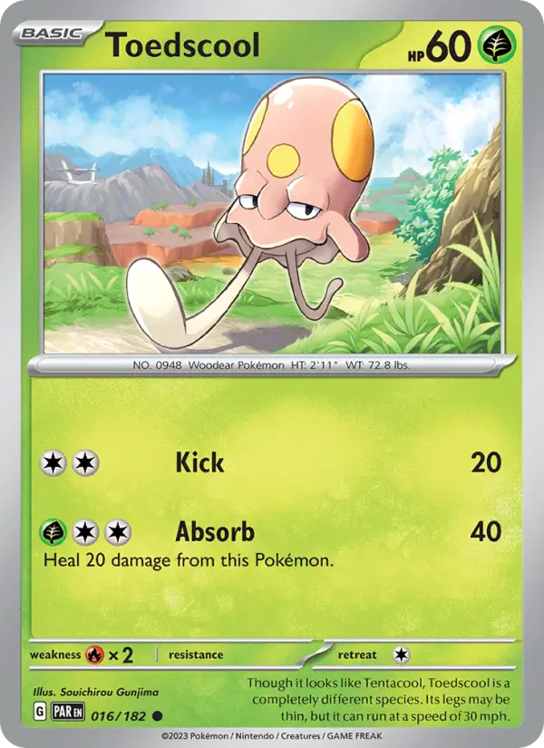 Toedscool 016 Paradox Rift (SV4) Pokemon Card