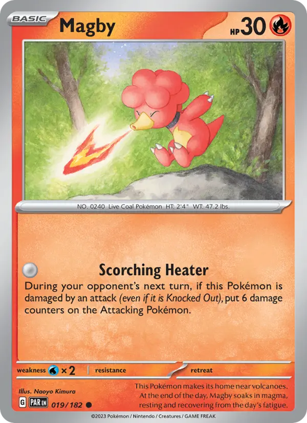 Magby 019 Paradox Rift (SV4) Pokemon Card