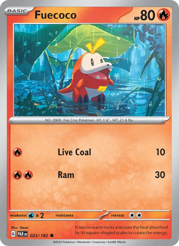 Fuecoco 023 Paradox Rift (SV4) Pokemon Card