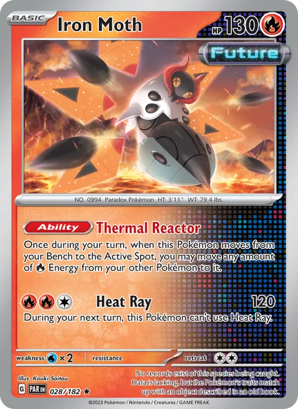 Iron Moth 028 Paradox Rift (SV4) Pokemon Card