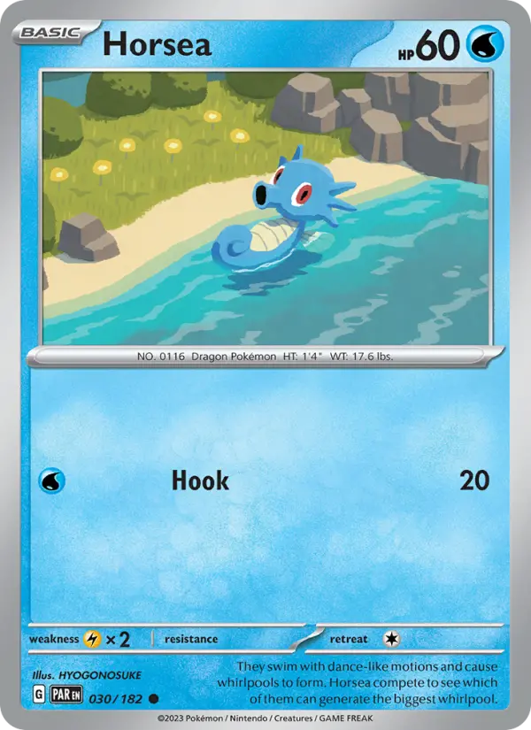 Horsea 030 Paradox Rift (SV4) Pokemon Card