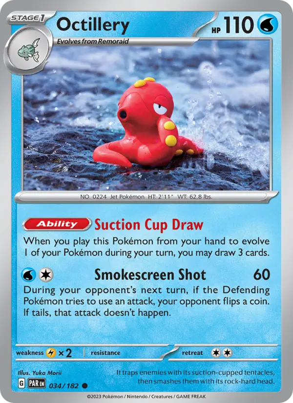 Octillery 034 Paradox Rift (SV4) Pokemon Card
