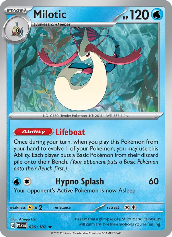 Milotic 036 Paradox Rift (SV4) Pokemon Card