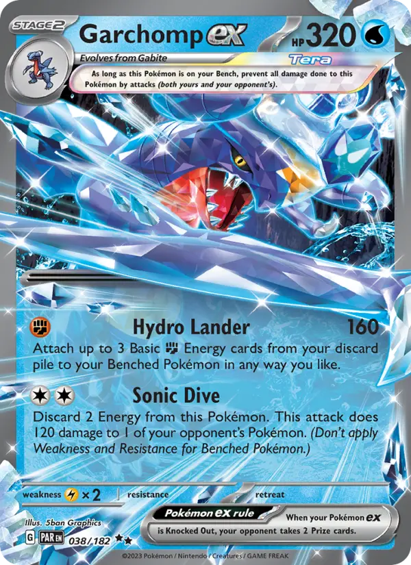 Garchomp ex 038 Paradox Rift (SV4) Pokemon Card