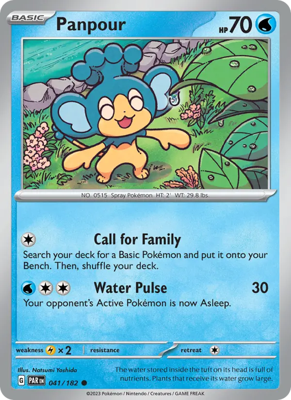 Panpour 041 Paradox Rift (SV4) Pokemon Card