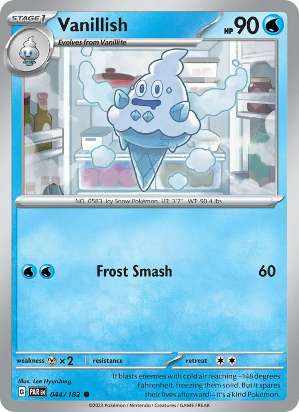 Vanillish 044 Paradox Rift (SV4) Pokemon Card