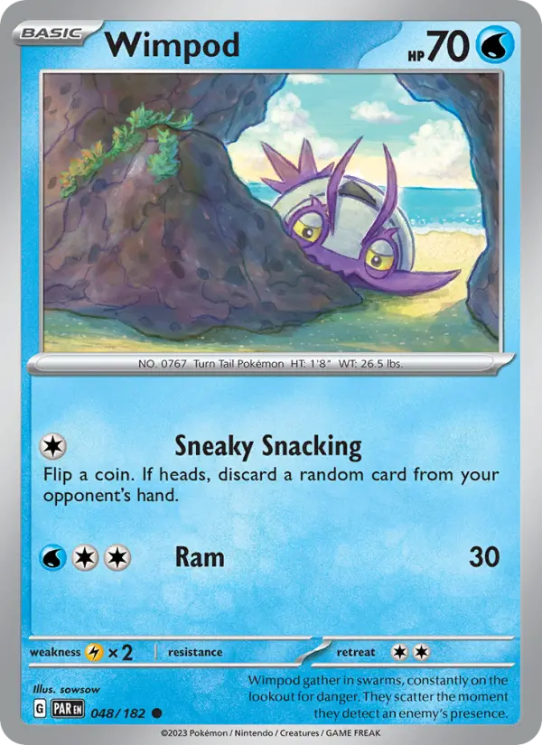 Wimpod 048 Paradox Rift (SV4) Pokemon Card