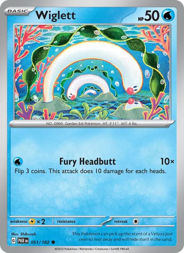 Wiglett 051 Paradox Rift (SV4) Pokemon Card