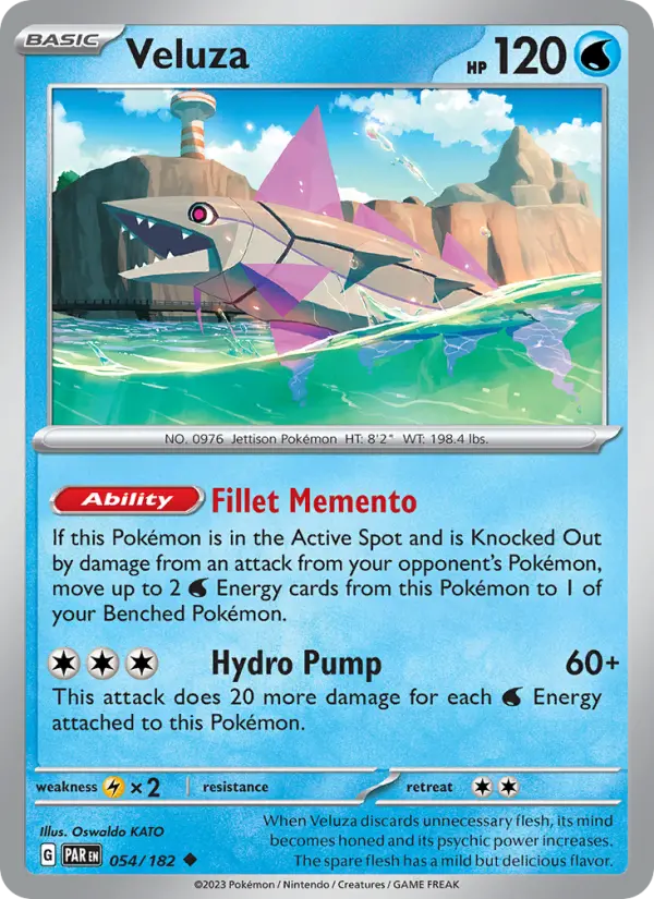 Veluza 054 Paradox Rift (SV4) Pokemon Card