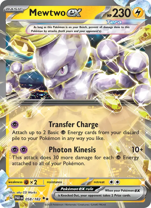 Mewtwo ex 058 Paradox Rift (SV4) Pokemon Card