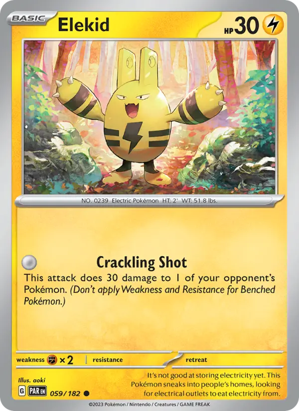 Elekid 059 Paradox Rift (SV4) Pokemon Card