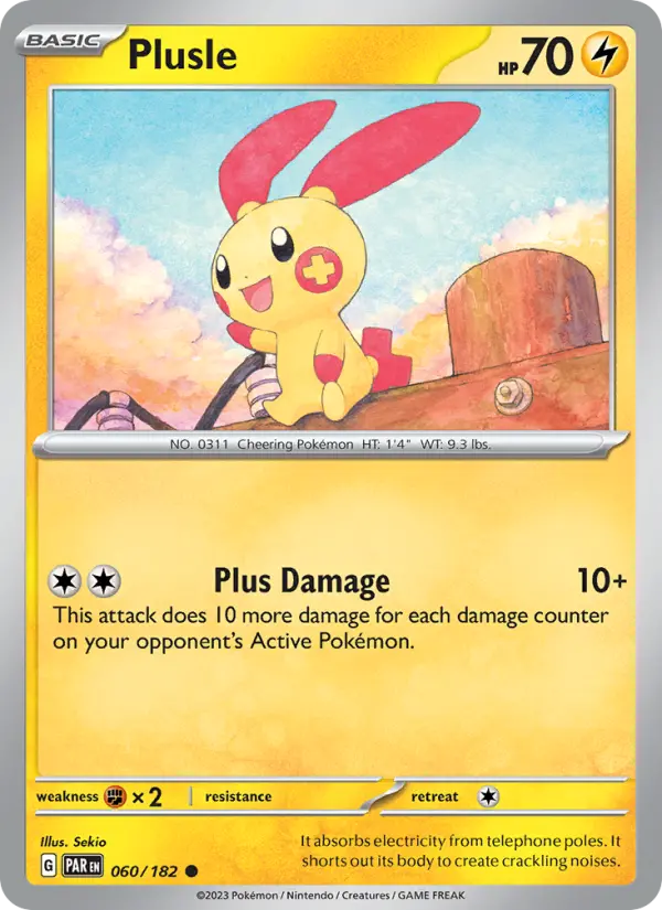Plusle 060 Paradox Rift (SV4) Pokemon Card