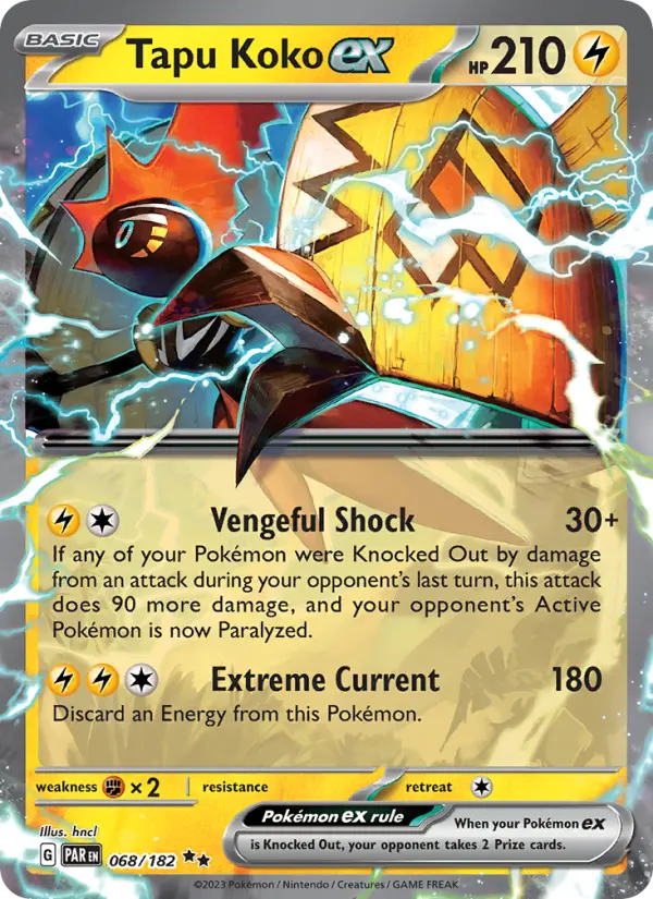 Tapu Koko ex 068 Paradox Rift (SV4) Pokemon Card