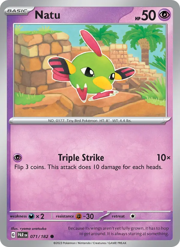 Natu 071 Paradox Rift (SV4) Pokemon Card