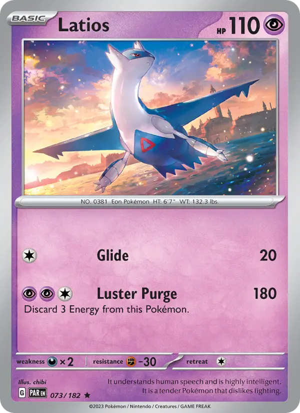 Latios 073 Paradox Rift (SV4) Pokemon Card