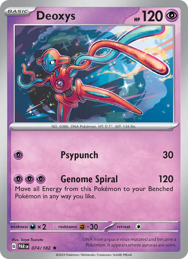 Deoxys 074 Paradox Rift (SV4) Pokemon Card