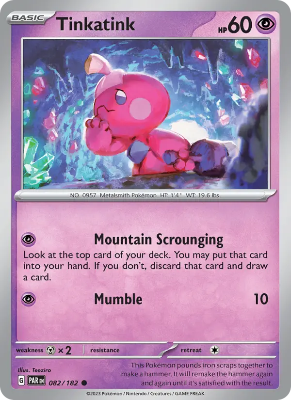 Tinkatink 082 Paradox Rift (SV4) Pokemon Card
