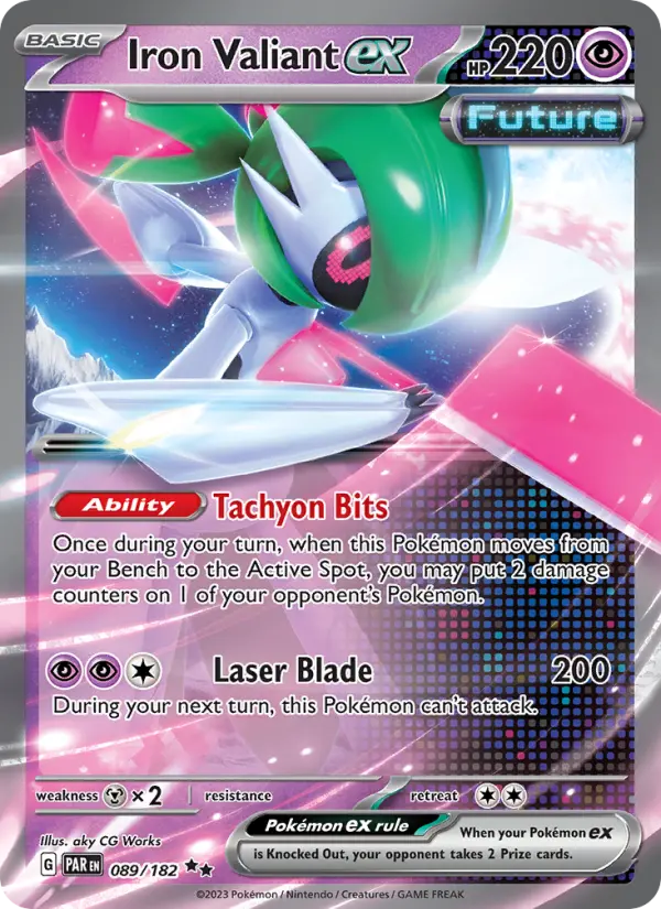 Iron Valiant ex 089 Paradox Rift (SV4) Pokemon Card