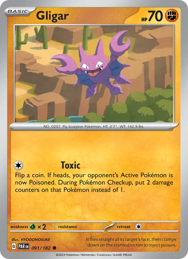 Gligar 091 Paradox Rift (SV4) Pokemon Card