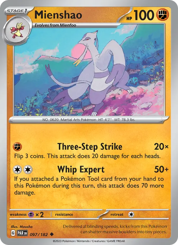 Mienshao 097 Paradox Rift (SV4) Pokemon Card