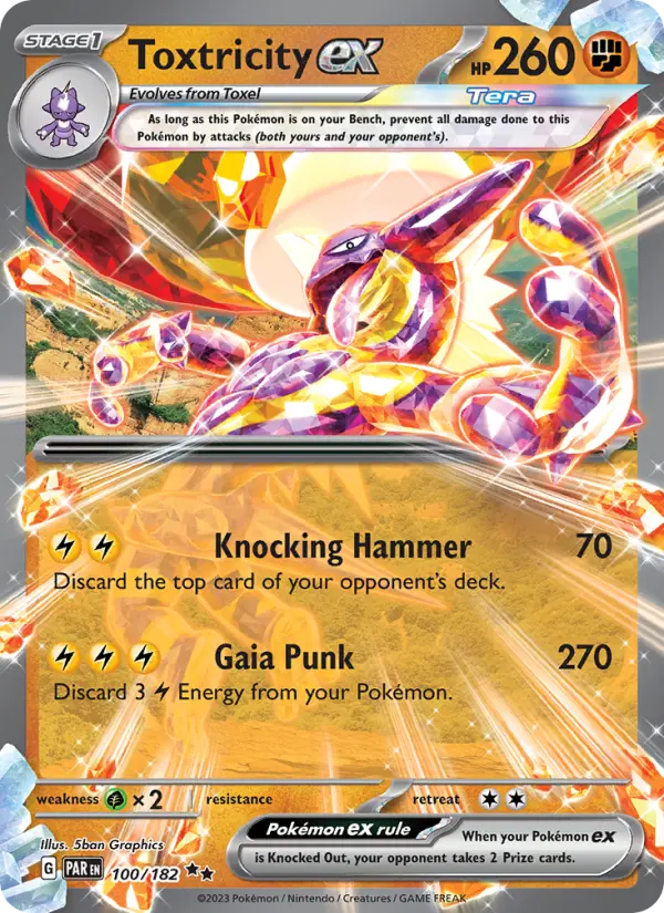 Toxtricity ex 100 Paradox Rift (SV4) Pokemon Card
