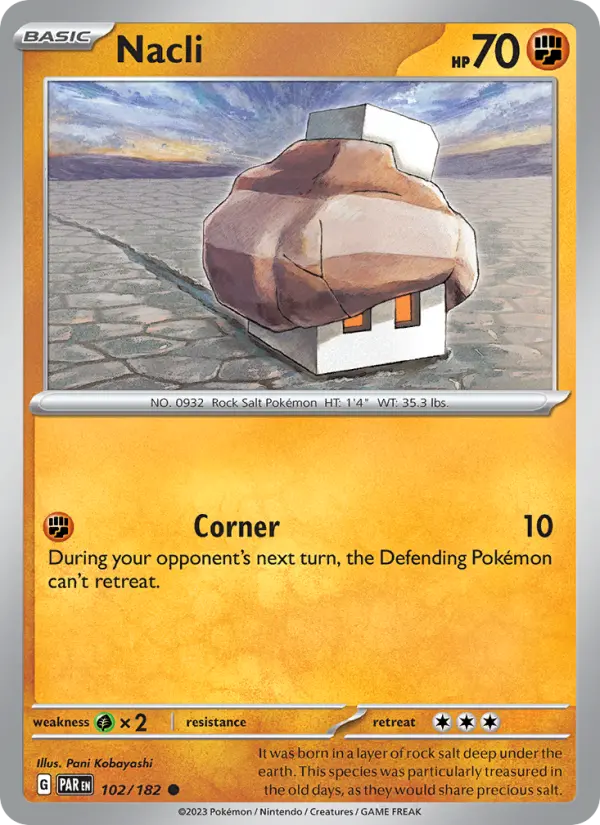 Nacli 102 Paradox Rift (SV4) Pokemon Card