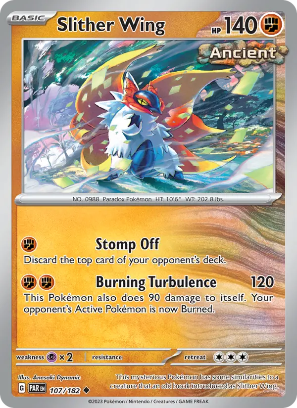 Slither Wing 107 Paradox Rift (SV4) Pokemon Card