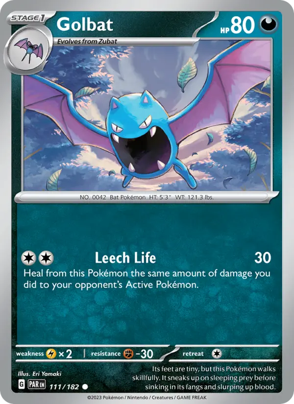 Golbat 111 Paradox Rift (SV4) Pokemon Card