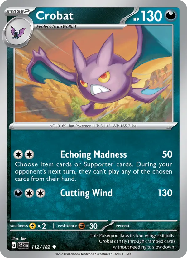 Crobat 112 Paradox Rift (SV4) Pokemon Card