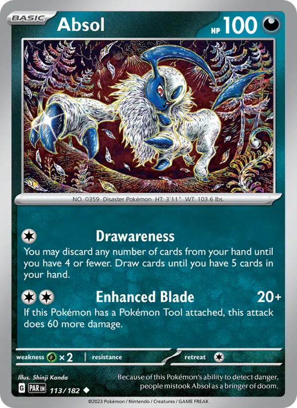 Absol 113 Paradox Rift (SV4) Pokemon Card