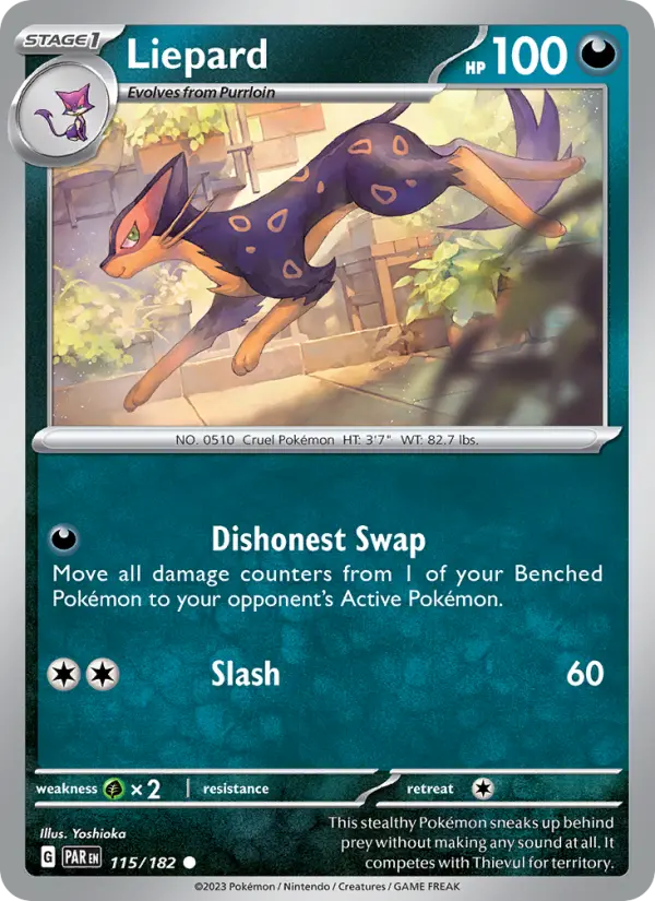 Liepard 115 Paradox Rift (SV4) Pokemon Card
