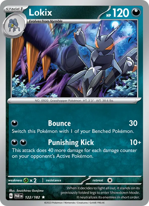 Lokix 122 Paradox Rift (SV4) Pokemon Card