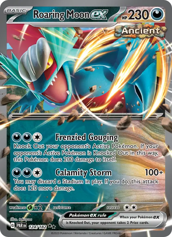 Roaring Moon ex 124 Paradox Rift (SV4) Pokemon Card