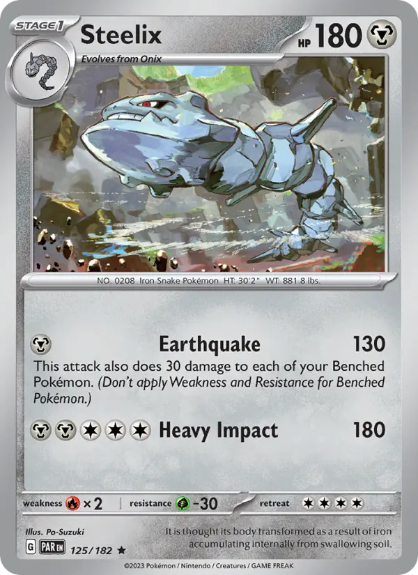 Steelix 125 Paradox Rift (SV4) Pokemon Card