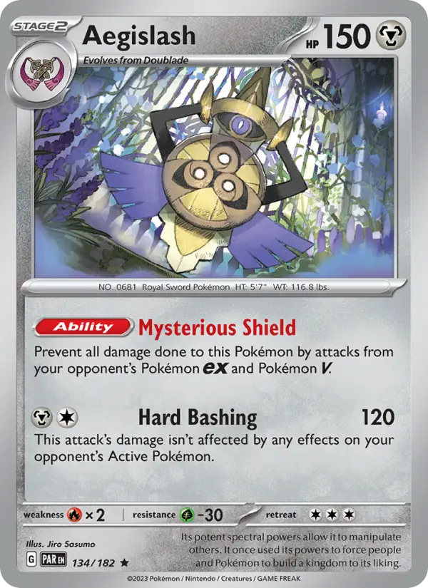 Aegislash 134 Paradox Rift (SV4) Pokemon Card