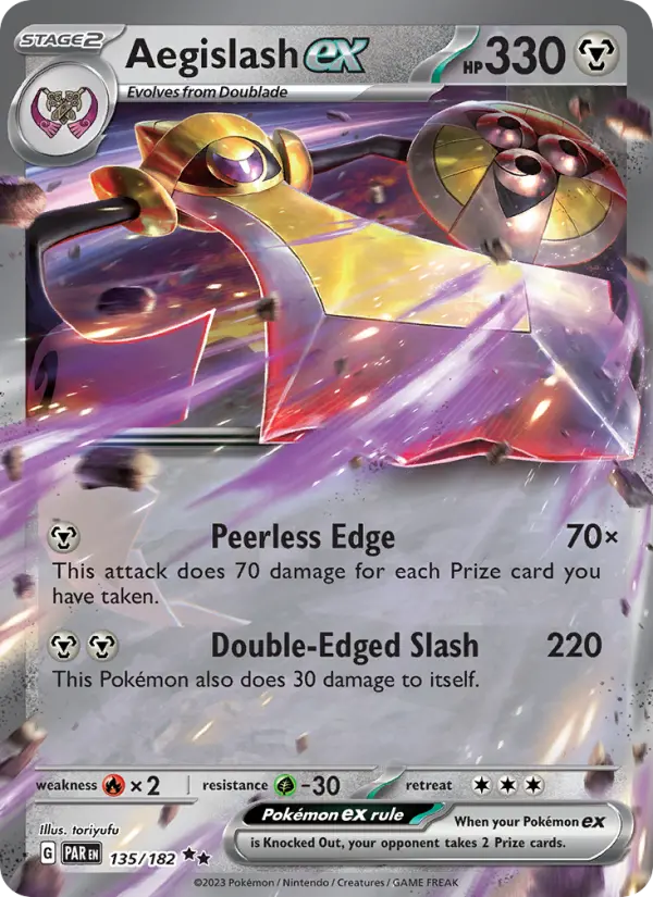 Aegislash ex 135 Paradox Rift (SV4) Pokemon Card