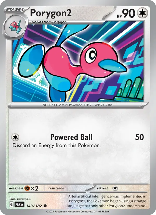 Porygon2 143 Paradox Rift (SV4) Pokemon Card