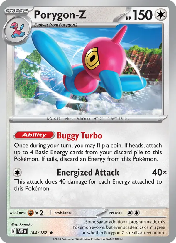 Porygon-Z 144 Paradox Rift (SV4) Pokemon Card