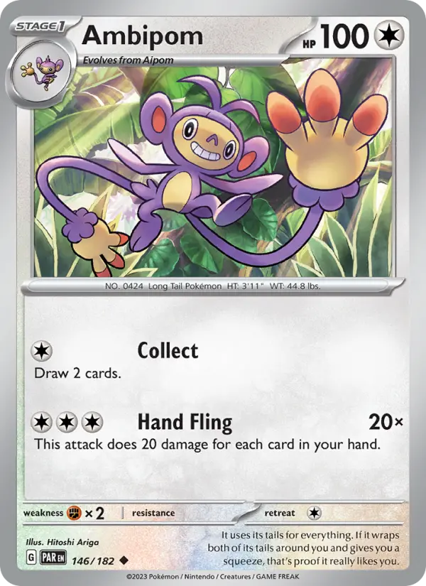 Ambipom 146 Paradox Rift (SV4) Pokemon Card